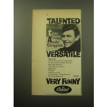 1959 Capitol Records Advertisement - This Here Andy Griffith
