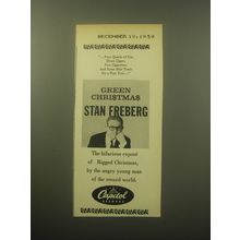 1959 Capitol Records Advertisement - Green Chri$tma$ Stan Freberg