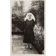 Nurse In Heels Antique Uniform Old Real Photo Postcard