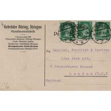 Striegau Metal Works Factory Germany Old Advertising Postcard