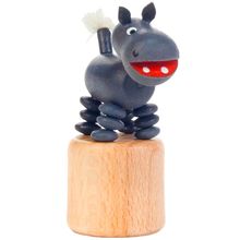 105-077 - Dregeno Push Toy - Hipppo - 2.75"H x 2"W x 1.25"D