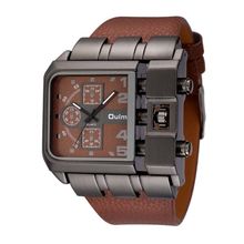 Oulm 3364 Men Square Dial Leather Belt Quartz Watch, 3364 Black, 3364 White, 336