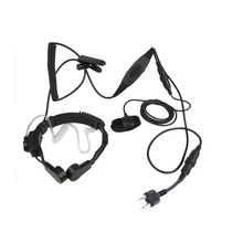 LARINGOFONO AURICULAR PARA MIDLAND E INTEK CON DOBLE PTT PROFESIONAL / MILITAR