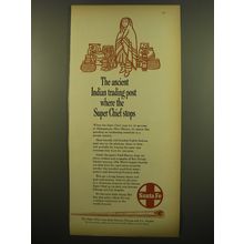 1961 Santa Fe Railroad Ad - The ancient trading post where the Super Chief Stops