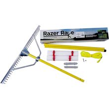 Jenlis Razer Rake Heavy Duty Collapsible Aluminum Lake Rake for Removal of Weeds