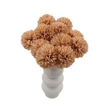 Woodside Home Living Artificial Chrysanthemum Ball Flowers - Coffee Set of 12