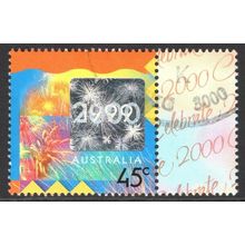 AUSTRALIA 1999: CELEBRATE 2000 - 45c + TAB USED (G6)