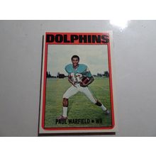 1972 Topps Football Card # 167 Paul Warfield VG-Ex (4) Miami Dolphins