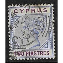 CYPRUS 1894 QV 2pi DIE II USED SG43