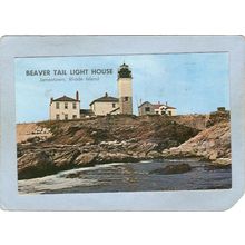 Rhode Island Jamestown Lighthouse Postcard Beaver Tail Light House~887