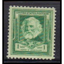 864 1c Henry Longfellow Fine MNH KA3976