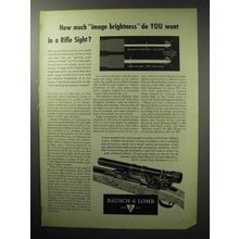 1955 Bausch & Lomb Rifle Sight Ad - Image Brightness