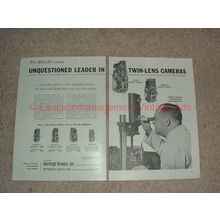 1958 2-page Rollei Rolleiflex & Rolleicord Camera Ad!!