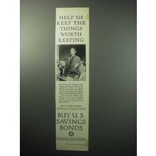 1958 U.S. Savings Bonds Ad - Things Worth Keeping