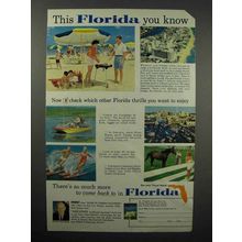 1961 Florida Tourism Ad - This You Know