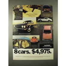 1974 Audi 100LS Car Ad - 8 Cars. $4,975