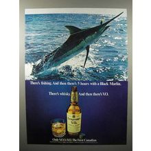 1976 Seagram's V.O. Canadian Whisky Ad - Black Marlin