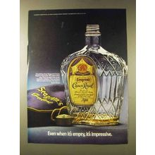 1976 Seagram's Crown Royal Whisky Ad - Empty Impressive