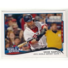 2014 Topps baseball card Mike Napoli #22 - 2013 World Series Game 1