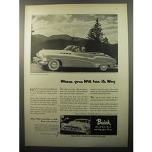1950 Buick Roadmaster Car Ad - Where your will has its way