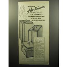 1951 Hartmann Skymate Luggage Ad - Travel with Hartmann skymate luggage