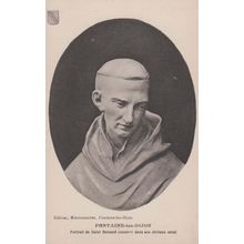 Fontaine Les Dijon Saint Bernard Portrait Old Painting Rare Antique Postcard