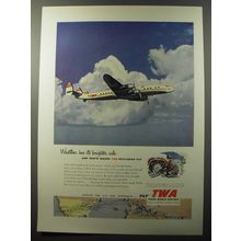 1953 TWA Airlines Ad - Weather has its brighter side