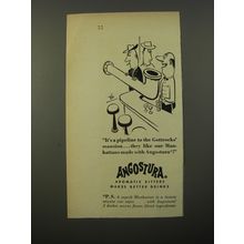 1954 Angostura Aromatic Bitters Ad - cartoon by Virgil Partch - It's a Pipeline