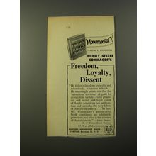 1954 Oxford University Press Book Ad - Freedom, Loyalty, Dissent by Henry Steele