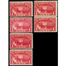 Q1, Mint NH 1¢ SIX Parcel Post Stamps SCV $72.00 - Stuart Katz