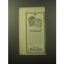 1960 Brooks Brothers Fashion Advertisement - Our Exclusive Boys' Sport Shirts