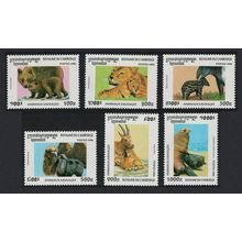 Cambodia Bear Lion Camel Seal Lion Mammals and their Young 6v 1996 MNH