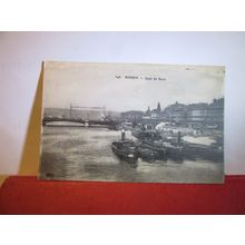 QUAIS DE PARIS, ROUEN, FRANCE used antique postcard =