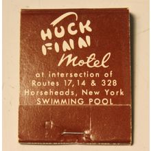 VTG Huck Finn MATCH BOOK Hotel Advertising Motel Horseheads New York NY RT 17