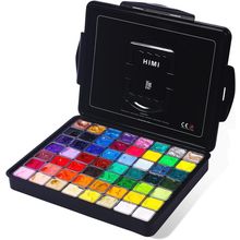 HIMI Gouache Paint Set, 56 Colors X 30Ml Include 8 Metallic and 6 Neon Colors, U