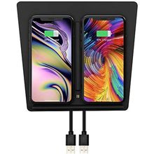 TAPTES Wireless Charger for Tesla Model 3 2017 2018 2019 2020, Dual Phone Chargi
