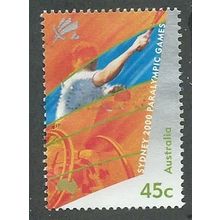 AUS 2000 45c 'PARALYMPIC GAMES-WHEELCHAIR TENNIS' FINE USED (EBID50-966)