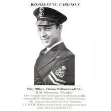 Officer Thomas Gould Victoria Cross WW2 Military Submarine Bomb Rescue Postcard