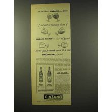 1956 Cinzano Vermouth Ad - We Both Choose