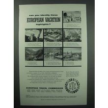 1957 European Travel Commission Tourism Ad - Highlights