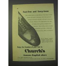 1959 Church's Raglan Shoe Ad - Foot-Free Fancy-Loose
