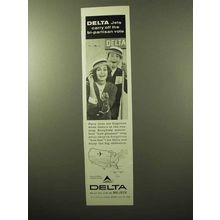 1964 Delta Airlines Ad - Carry Off Bi-Partisan Vote