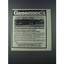 1981 Gooseneck Convertible Trailer Ad