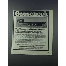 1981 Gooseneck Flatbed Trailer Ad