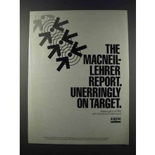 1981 Exxon PBS Macneil-Lehrer Report Ad - On Target
