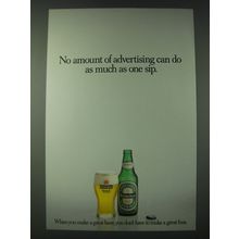 1989 Heineken Beer Ad - No amount of advertising can do as much as one sip