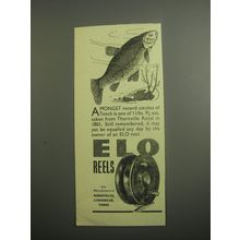 1948 ELO Fishing Reels Ad - Amongst record catches of Tench