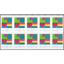 3657 37c Love Fine MNH BPS Blk/10 V5066
