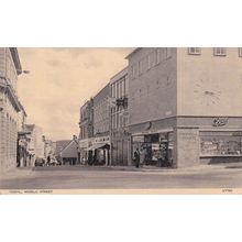 Yeovil Somerset Middle Street Boots The Chemists Clock Postcard