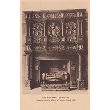 Chimney in Mayors Parlour Guildhall Leicester WW2 Postcard